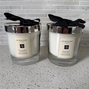 JO MALONE SCENTED CANDLE SET - WOOD SAGE & SEA SALT / ENGLISH PEAR & FREESIA